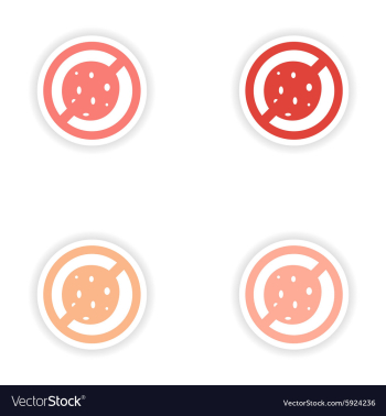 Assembly realistic sticker design on paper viruses vector image Assembly realistic sticker design on paper viruses vector image