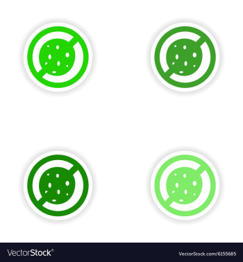 Assembly realistic sticker design on paper viruses vector image Assembly realistic sticker design on paper viruses vector image