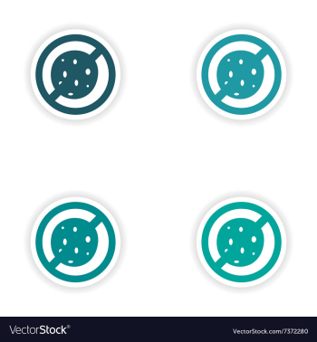 Assembly realistic sticker design on paper viruses vector image Assembly realistic sticker design on paper viruses vector image