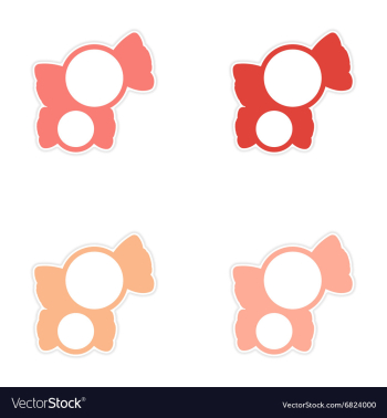 Assembly sticker colored sweets sugar candies on a vector image Assembly sticker colored sweets sugar candies on a vector image