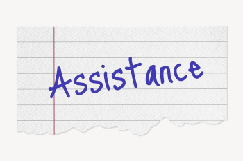 Assistance word, lined note paper | Free PSD - rawpixel Assistance word, lined note paper | Free PSD - rawpixel
