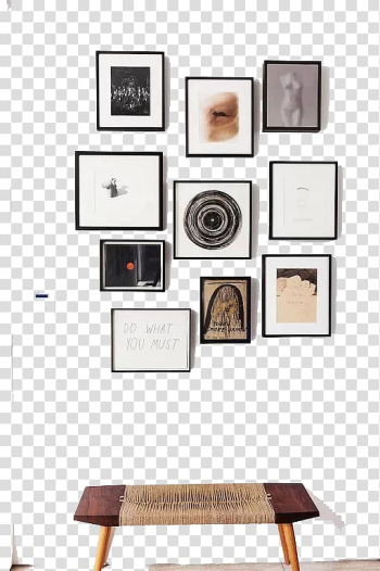 Assorted-color abstract paintings, frame Wall decal Interior Design Services Decorative arts, decoration design transparent background PNG clipart