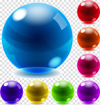 Assorted-color balls illustration, Sphere Euclidean , colored balls transparent background PNG clipart
