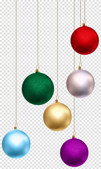 Assorted-color Christmas baubles illustration, Christmas , Christmas Balls transparent background PNG clipart