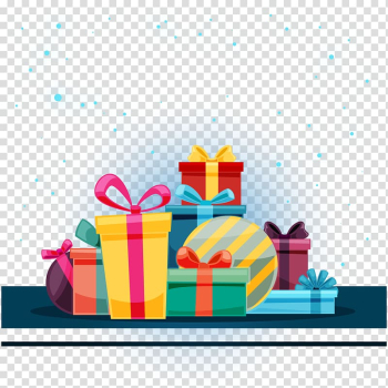 Assorted-color gift box illustration, Christmas gift Christmas gift Christmas decoration, Christmas gift box transparent background PNG clipart