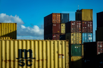 Assorted-color Intermodal Containers Assorted-color Intermodal Containers