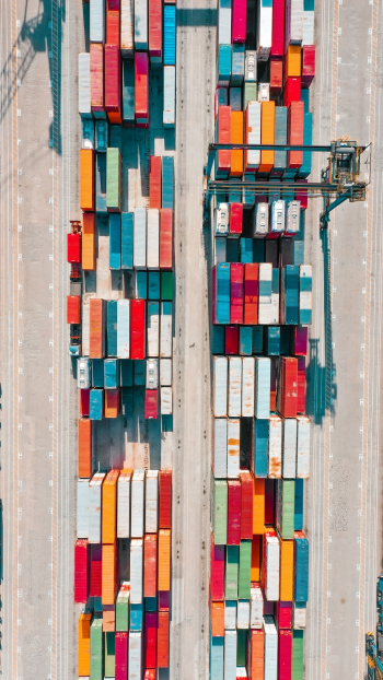 Assorted-color Intermodal Containers Assorted-color Intermodal Containers