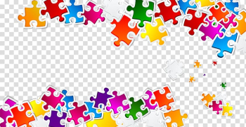 Assorted-color jigsaw puzzle , Jigsaw puzzle Business card Game, Colorful puzzle transparent background PNG clipart