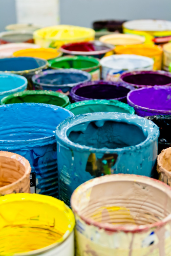 Assorted-color Paint Buckets Assorted-color Paint Buckets
