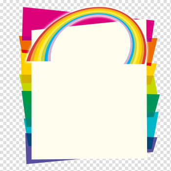 Assorted-color paper bag frame illustration, School Color Brochure, Color borders school brochures transparent background PNG clipart