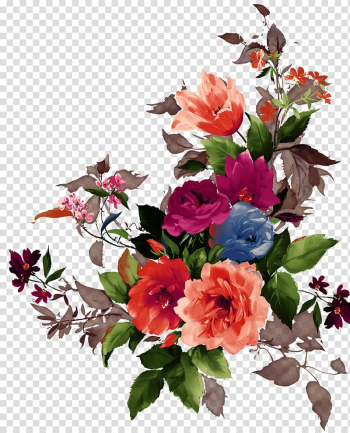 Assorted-colored roses illustration, Flower Raceme Euclidean Computer file, flowers,Flower cluster transparent background PNG clipart