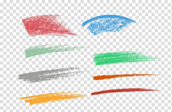 Assorted paint strokes, Sidewalk chalk Chalk line, chalk lines transparent background PNG clipart