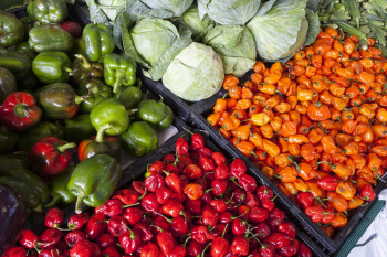 Assorted Vegetable Store Displays Assorted Vegetable Store Displays