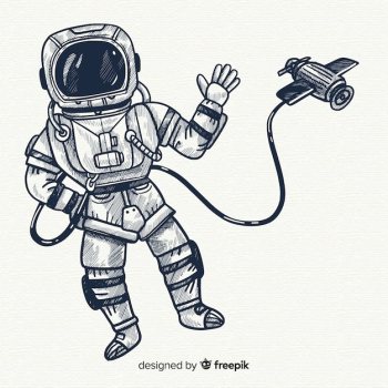Astronaut background in space Astronaut background in space
