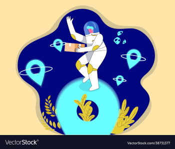 astronaut delivery man concept astronaut delivery man concept