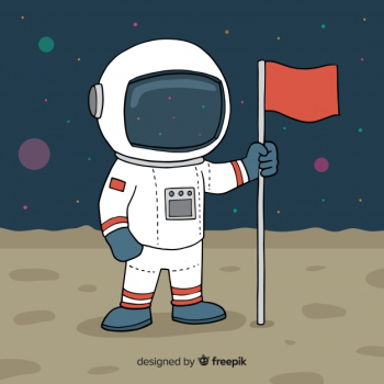 Astronaut on moon background Astronaut on moon background