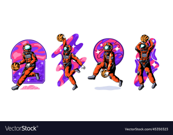 astronaut play basketball astronaut play basketball