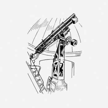 Astronomical telescope clipart, vintage object | Free PSD Illustration - rawpixel