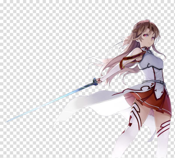 Asuna Kirito Sinon Sword Art Online Anime, anime girl transparent background PNG clipart