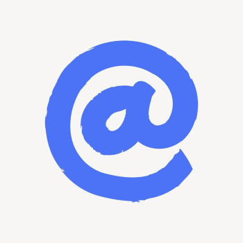 At sign collage element, blue | Free Icons - rawpixel At sign collage element, blue | Free Icons - rawpixel