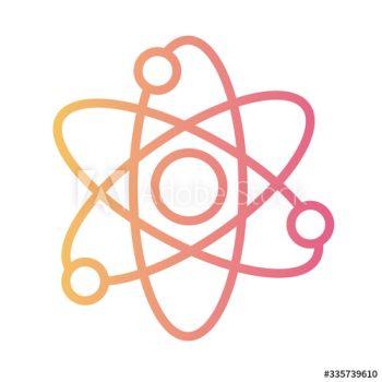 atom medical symbol linear gradient style icon atom medical symbol linear gradient style icon