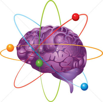 Atom structure brain Atom structure brain