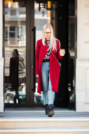 Attractive young caucasian woman walking outdoors. Free Photo Attractive young caucasian woman walking outdoors. Free Photo