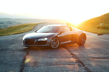 Audi R8 - Seeing a supercar driving down the road in Wyoming is a rare sight, but when gorgeous car rolls through wide open spaces with mountains for a backdrop, it's sure to be a memorable one.
