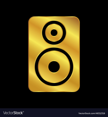 audio speaker icon in gold colored