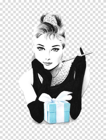 Audrey Hepburn sketch, Black and white Hepburn transparent background PNG clipart Audrey Hepburn sketch, Black and white Hepburn transparent background PNG clipart