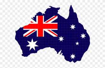 Australia Clip Art - Map Of Australia With Flag Inside