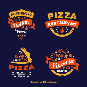 Autentic italian restaurant logo collectio Autentic italian restaurant logo collectio