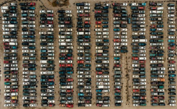 Automotive Wrecking Yard Aerial Automotive Wrecking Yard Aerial