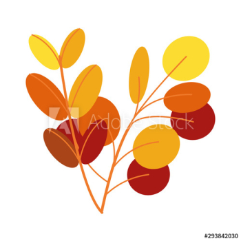 autumn branch with leafs plants seasonal autumn branch with leafs plants seasonal