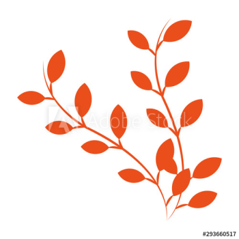 autumn branch with leafs seasonal icons autumn branch with leafs seasonal icons