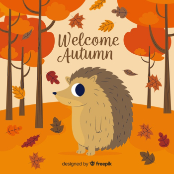 Autumn decorative background flat style Free Vector Autumn decorative background flat style Free Vector