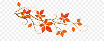 Autumn leaf color Branch Clip art - Decorative Branch with Autumn Leaves PNG Clipart 