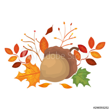 autumn nut with leafs design autumn nut with leafs design