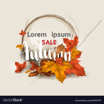 autumn sale layout decorate for web and banner