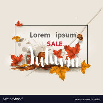 autumn sale layout decorate for web and banner