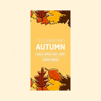 Autumn season brochure design vector Autumn season brochure design vector