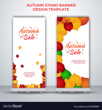 autumn stand banner roll up design