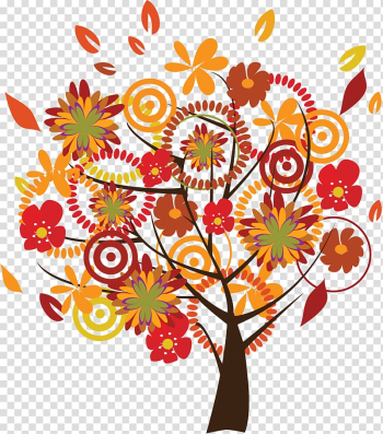 Autumn tree transparent background PNG clipart