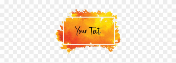 Autumn Watercolor Splatter In Abstract Brush Style, - Brush Color Frame Png