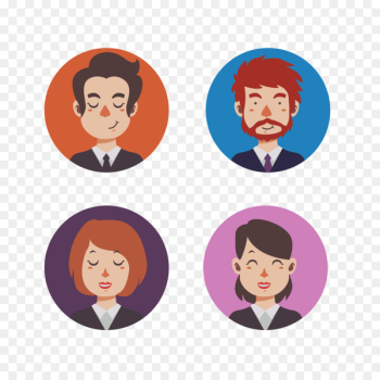 Avatar Icon - Cartoon business people avatar vector Avatar Icon - Cartoon business people avatar vector
