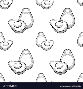 avocado black and white seamless pattern avocado black and white seamless pattern