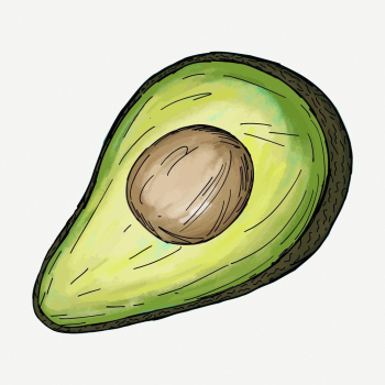 Avocado food clipart, healthy food | Free PSD - rawpixel