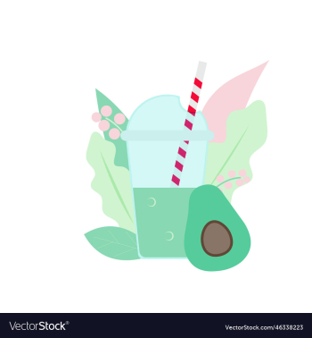 avocado smoothie flat icon