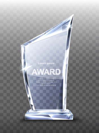 Award glass trophy on transparent Free Vector Award glass trophy on transparent Free Vector