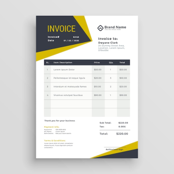 Awesome business invoice template design 